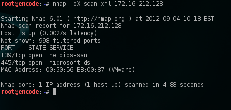 Save the results on an XML file