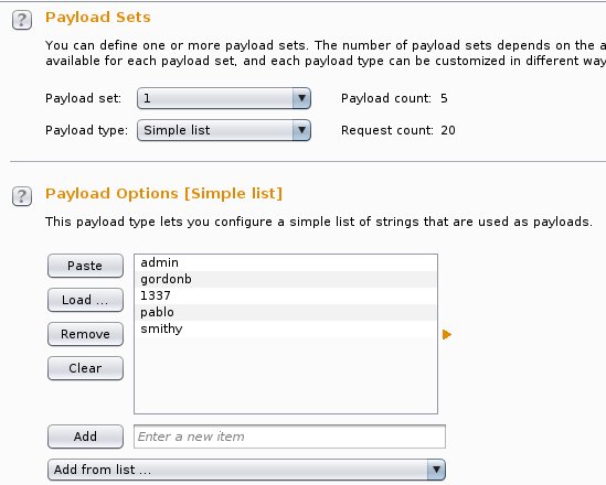 Payload Set 1 - Usernames