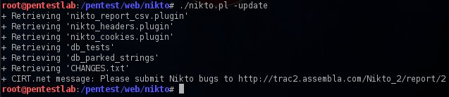 Updating Nikto