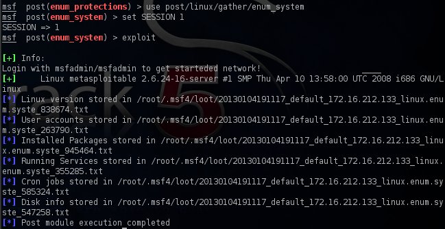 Enumerating the system