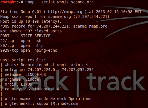 Nmap - Whois