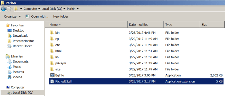 Malicious DLL Renamed and Planted