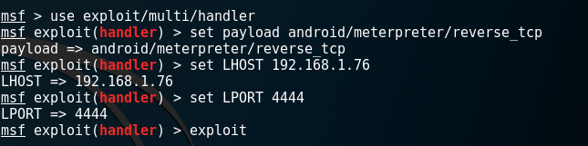 Metasploit Multi Handler - Android Payload