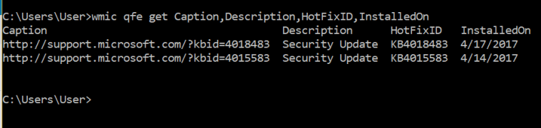 Enumeration of Installed Patches