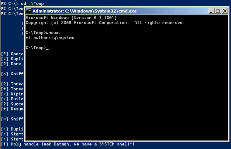 PowerShell - MS16-032 Elevated Command Prompt