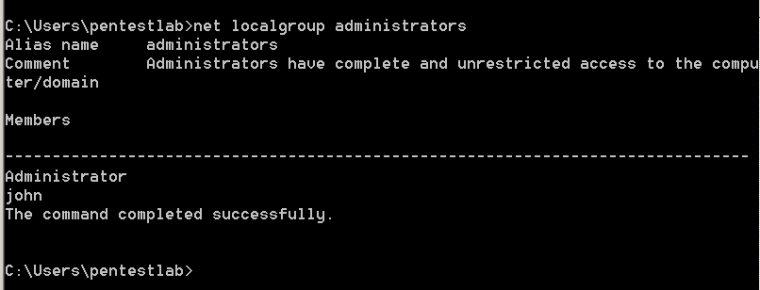 Verification of Local Administrators