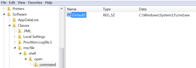 Elevated CMD - Event Viewer Registry