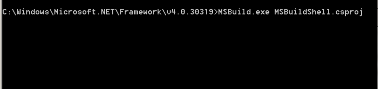 MSBuild - MSBuildShell