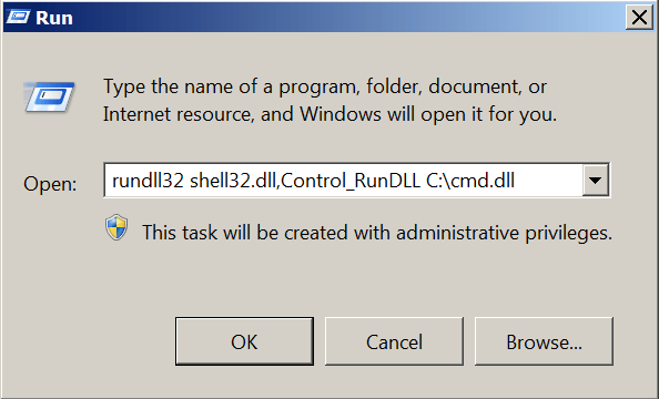 Rundll32 - DLL Loading Control Run