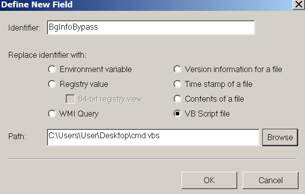 BgInfo Bypass - Command Prompt