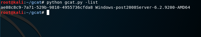 Gcat - Listing Compromised Hosts