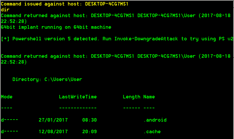PoshC2 - Dir Command