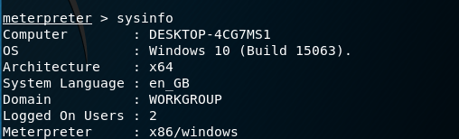 C2 Website Keyword - Sysinfo