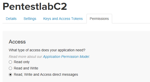 Twittor - Access Permissions