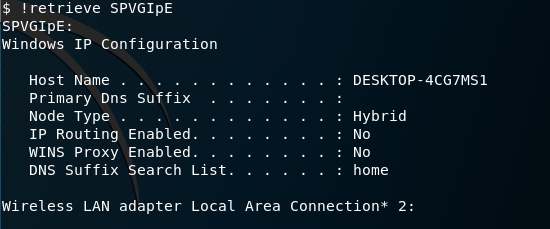 Twittor - Display Command Output