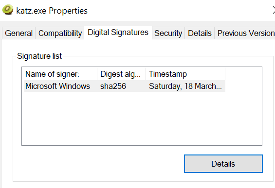 Malicious Binary with Trusted Certificate