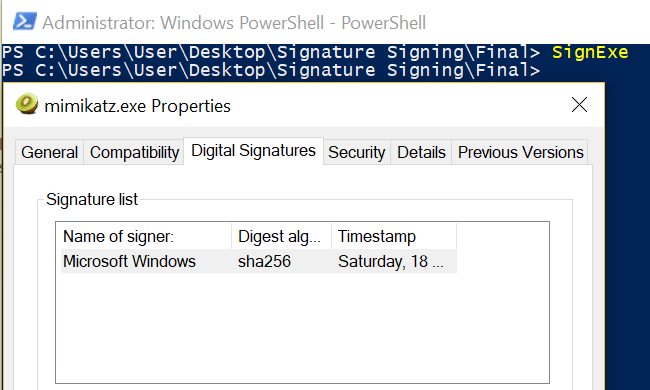 Signed Mimikatz