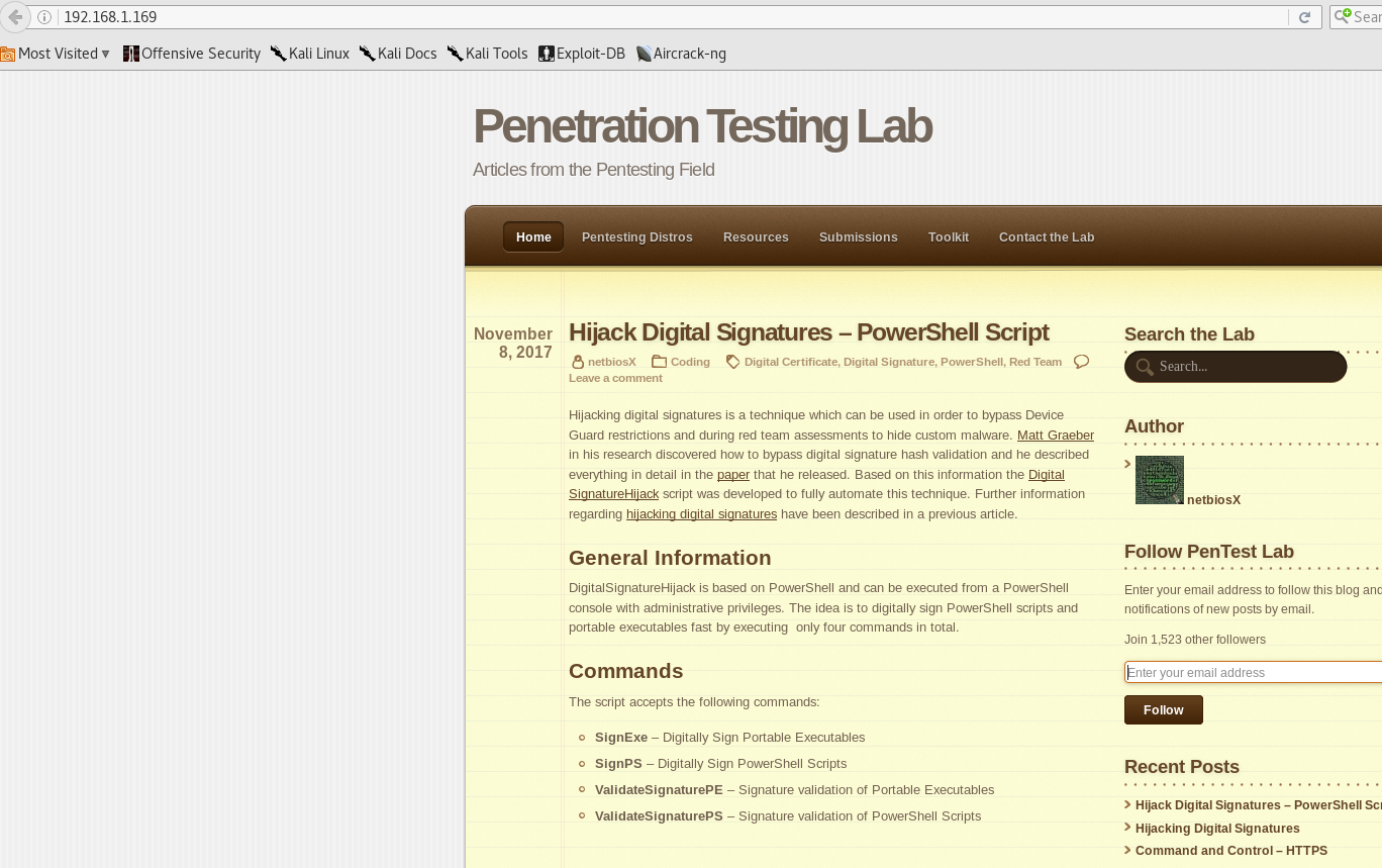 Command and Control – Website – Penetration Testing Lab