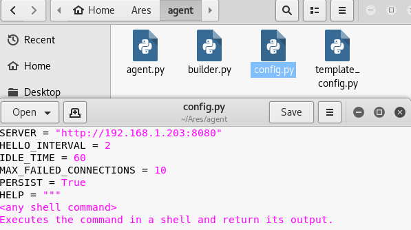 Ares - Agent Configuration