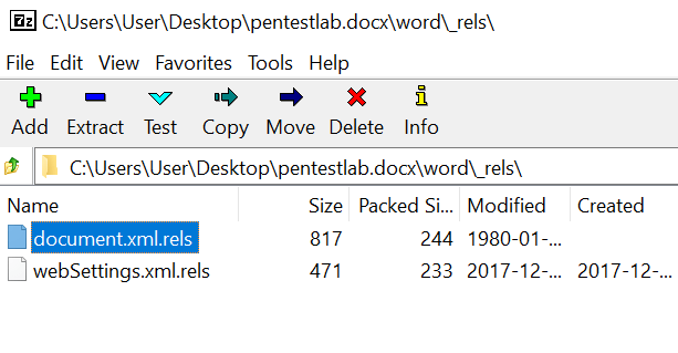 webSettings XML rels