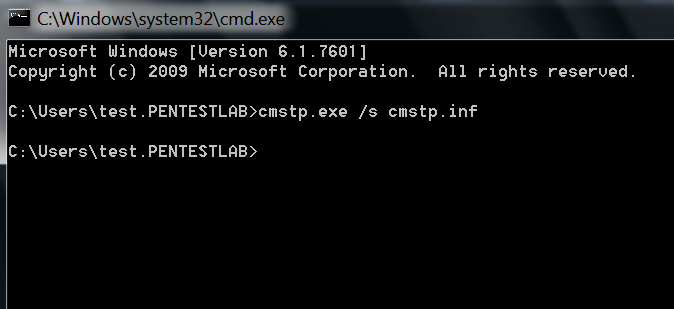 CMSTP - INF Execution Locally