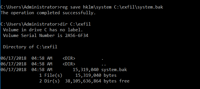 diskshadow - Copy system from Registry