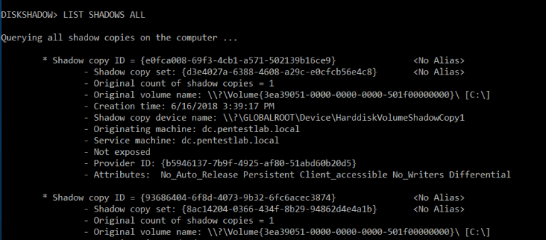 Dumping Domain Password Hashes – Penetration Testing Lab