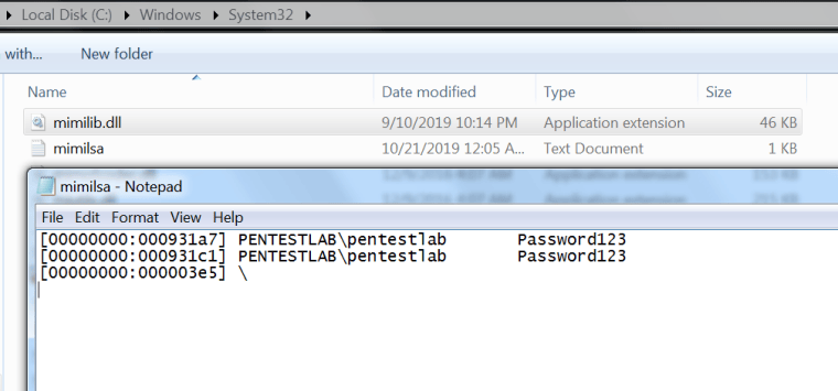 Persistence – Security Support Provider – Penetration Testing Lab